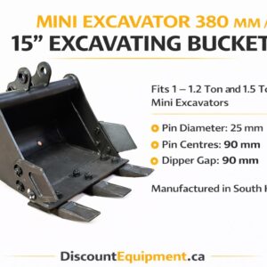 Mini Excavator 380 mm / 15" Excavating Bucket