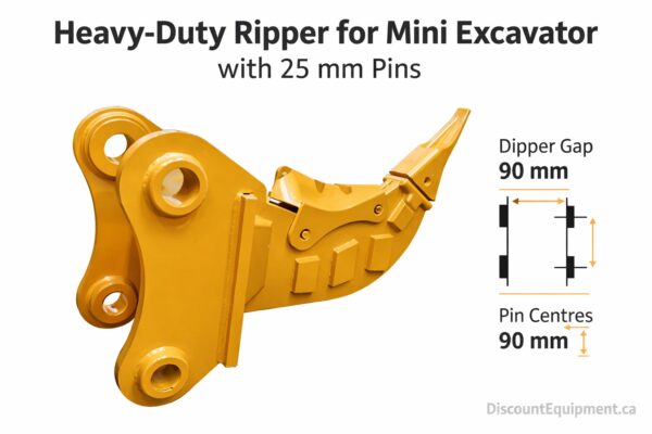 Heavy-Duty Ripper for Mini Excavator with 25 mm Pins - Discount Equipment