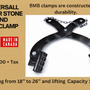 Armour Stone & Log Lifting Clamp With Rubber Grip Pads