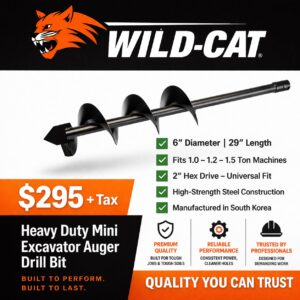 Wild-Cat Auger Drill Bit 6 Inche